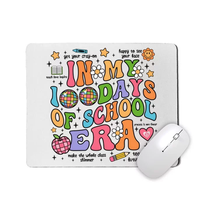 In My 100 Days Of School Era Retro School Celebration Mousepad