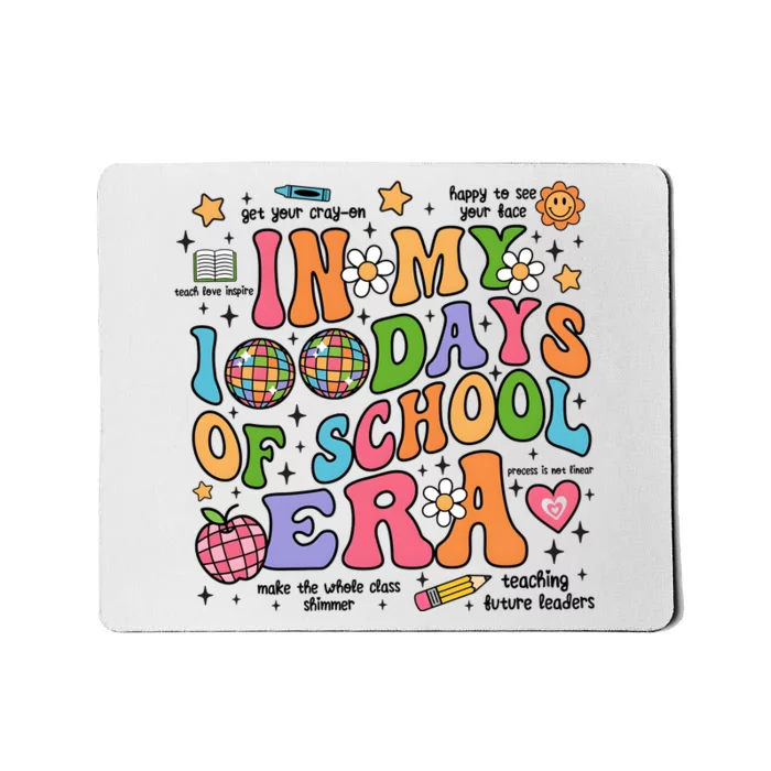 In My 100 Days Of School Era Retro School Celebration Mousepad