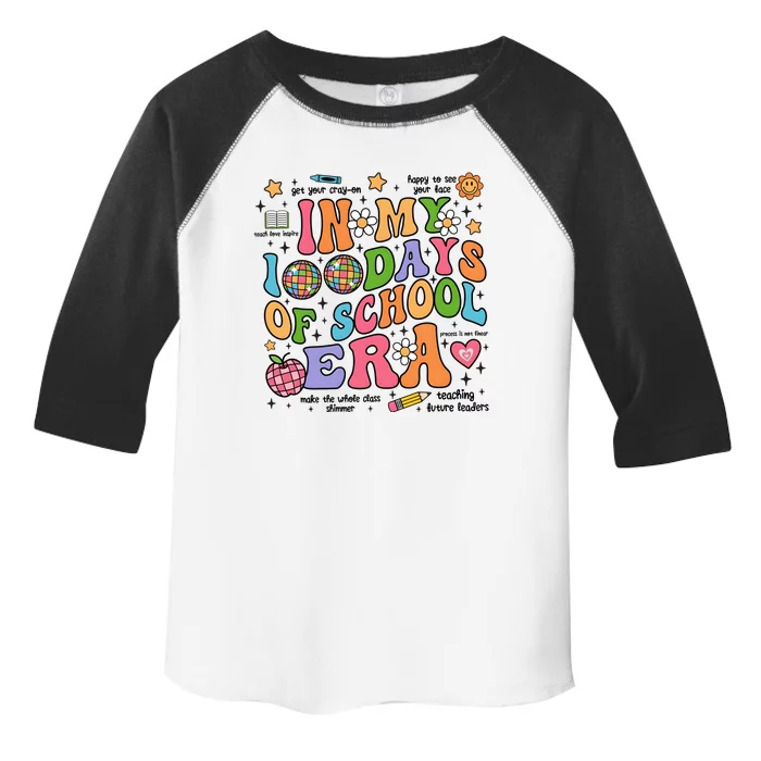 In My 100 Days Of School Era Retro School Celebration Toddler Fine Jersey T-Shirt