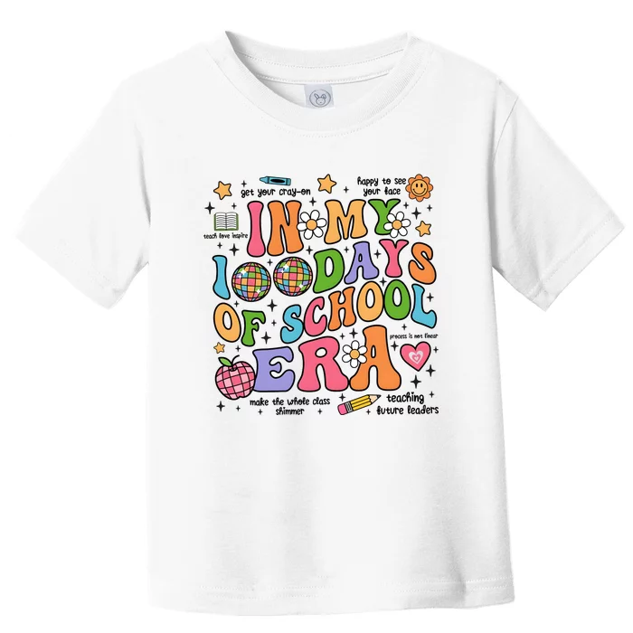 In My 100 Days Of School Era Retro School Celebration Toddler T-Shirt