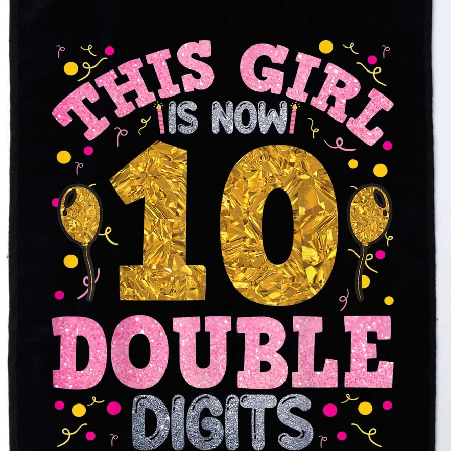 It's My 10th Birthday | This Girl Is Now 10 Years Old Platinum Collection Golf Towel