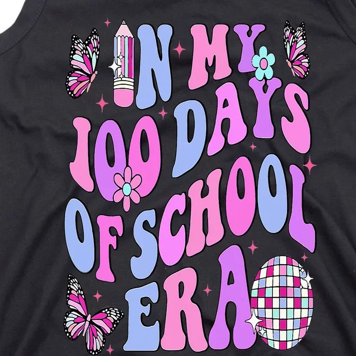 In My 100 Days Of School Era Retro Disco 100th Day Of School Tank Top