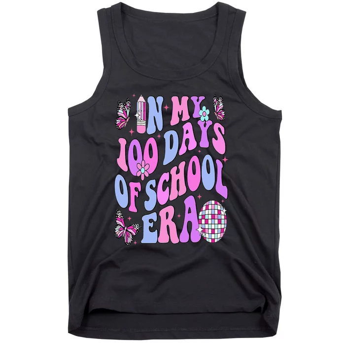 In My 100 Days Of School Era Retro Disco 100th Day Of School Tank Top