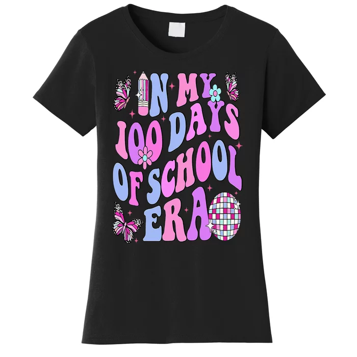 In My 100 Days Of School Era Retro Disco 100th Day Of School Women's T-Shirt