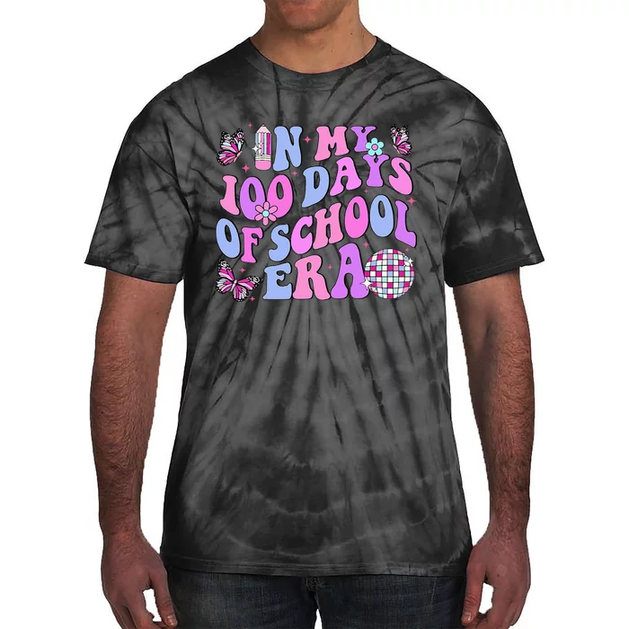 In My 100 Days Of School Era Retro Disco 100th Day Of School Tie-Dye T-Shirt