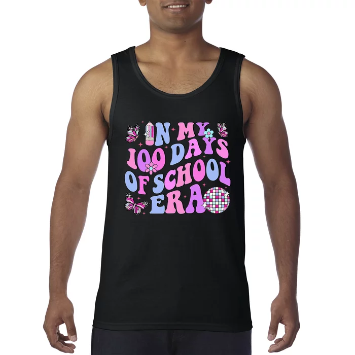 In My 100 Days Of School Era Retro Disco 100th Day Of School Tank Top