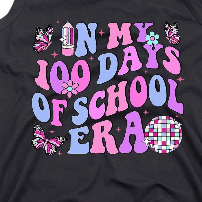 In My 100 Days Of School Era Retro Disco 100th Day Of School Tank Top