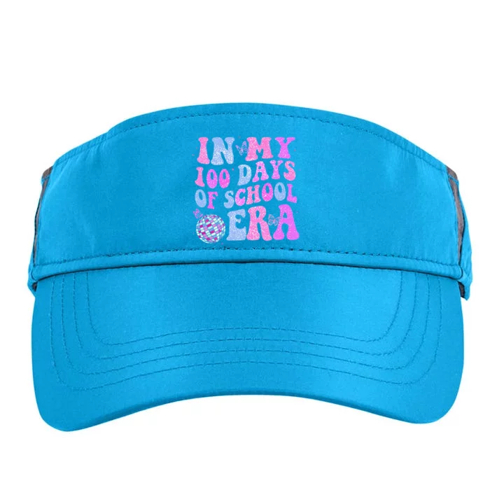 In My 100 Days Of School Era Retro Disco 100th Day Of School Adult Drive Performance Visor