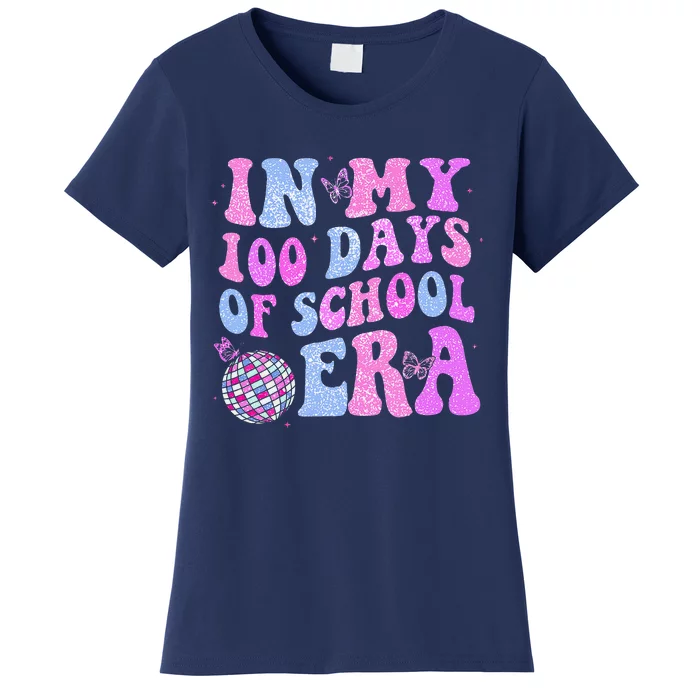 In My 100 Days Of School Era Retro Disco 100th Day Of School Women's T-Shirt