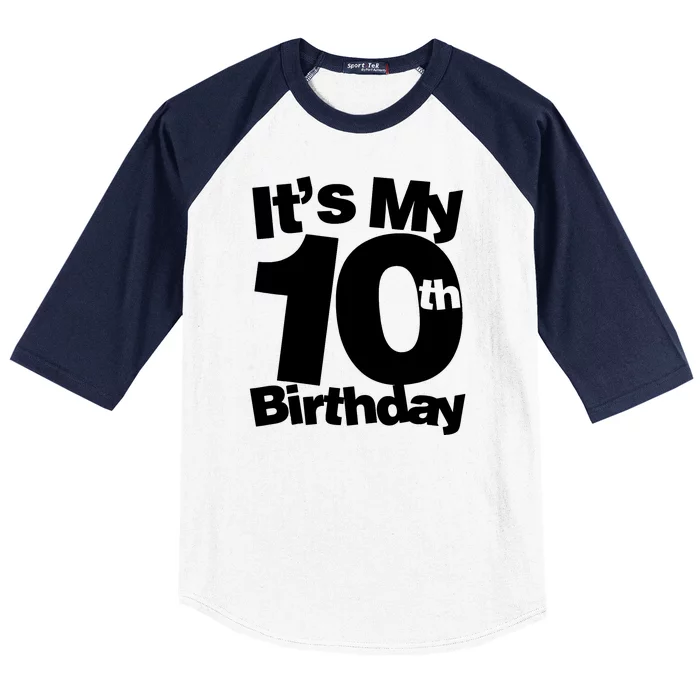 Its My 10th Birthday Gift Baseball Sleeve Shirt