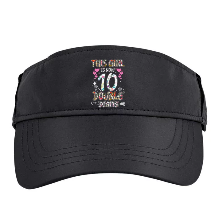 It's My 10th Birthday This Is Now 10 Years Old Cute Adult Drive Performance Visor