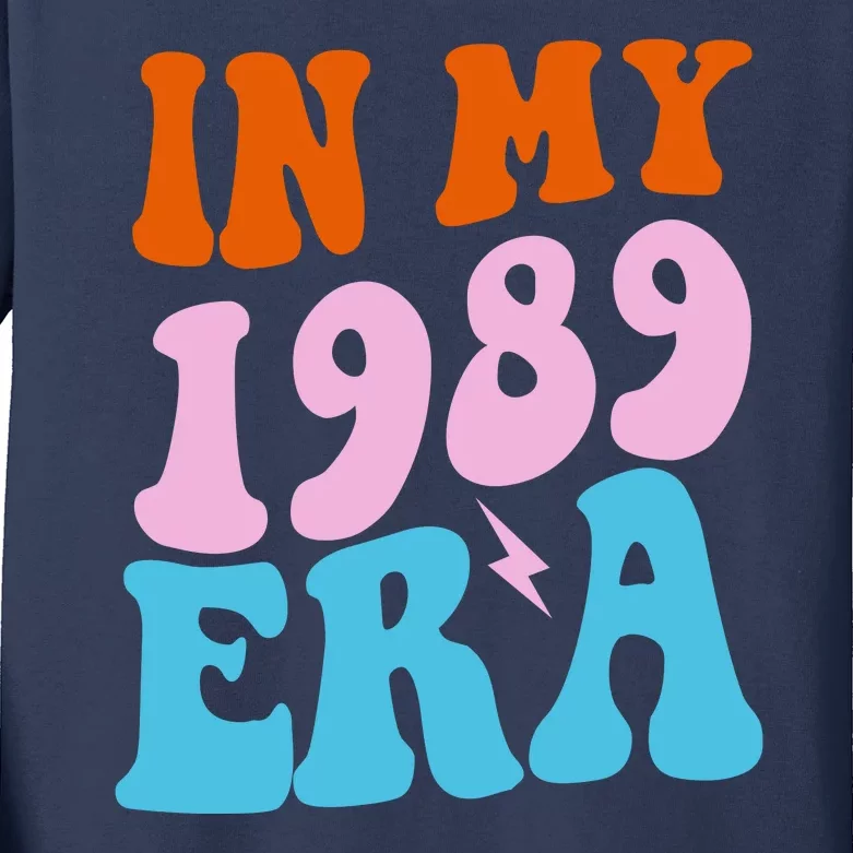 In My 1989 Era Groovy Retro Kids Long Sleeve Shirt