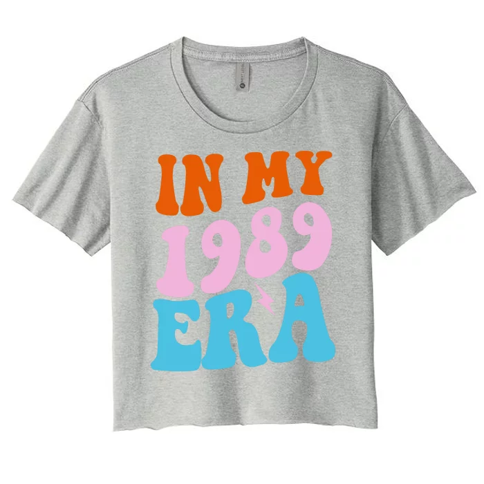 In My 1989 Era Groovy Retro Women's Crop Top Tee