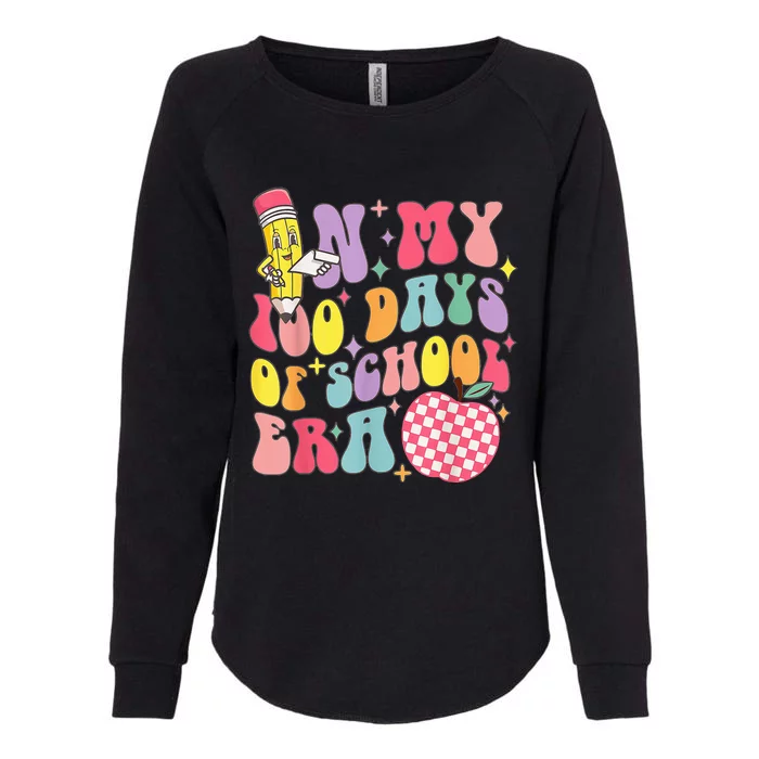 In My 100 Days Of School Era Retro 100th Day Of School Womens California Wash Sweatshirt