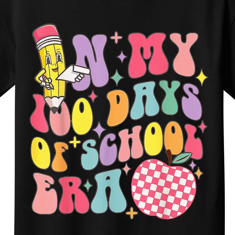 In My 100 Days Of School Era Retro 100th Day Of School Kids T-Shirt