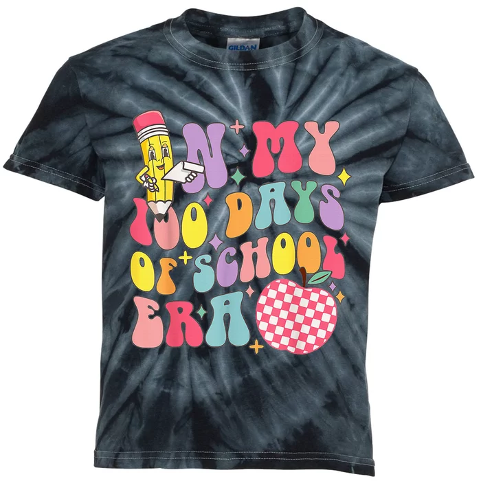 In My 100 Days Of School Era Retro 100th Day Of School Kids Tie-Dye T-Shirt