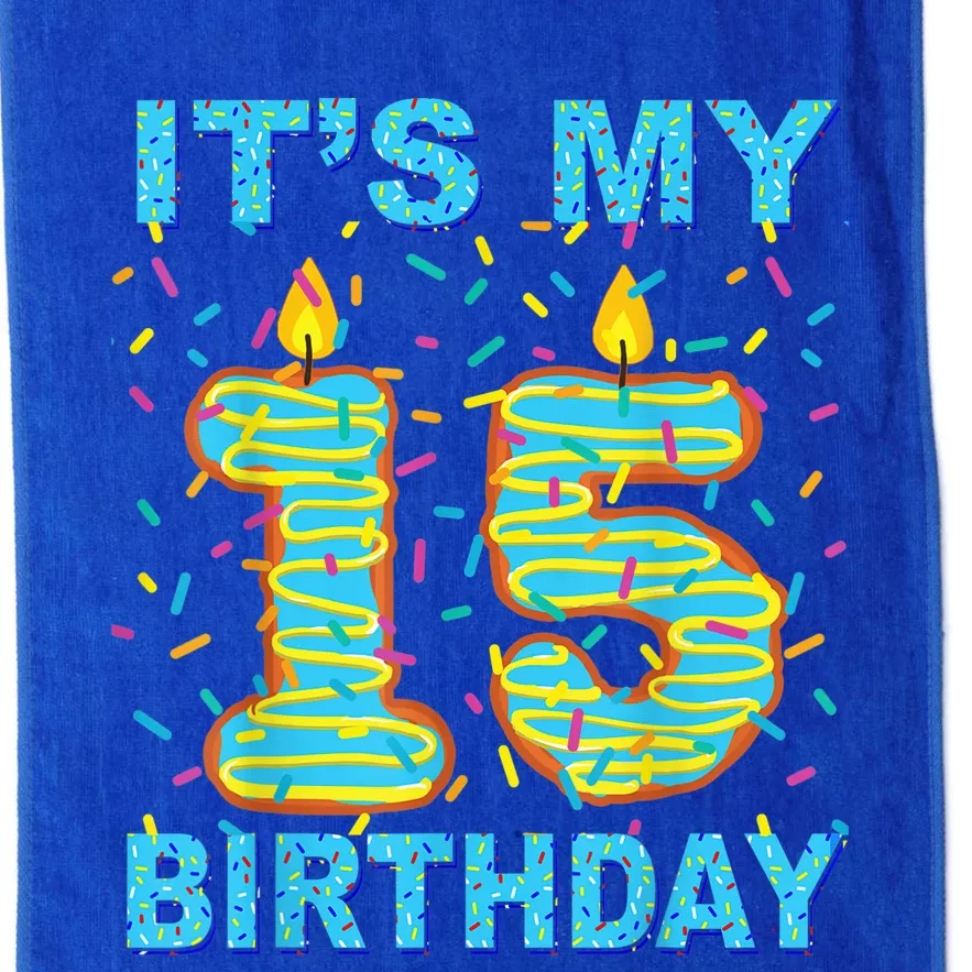 It's my 15th Birthday Funny Sweet donut 15 yrs old Gift Platinum Collection Golf Towel