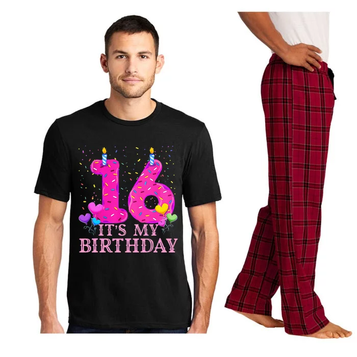 It's My 16th Birthday Sweet donut Happy 16 Year Old Pajama Set