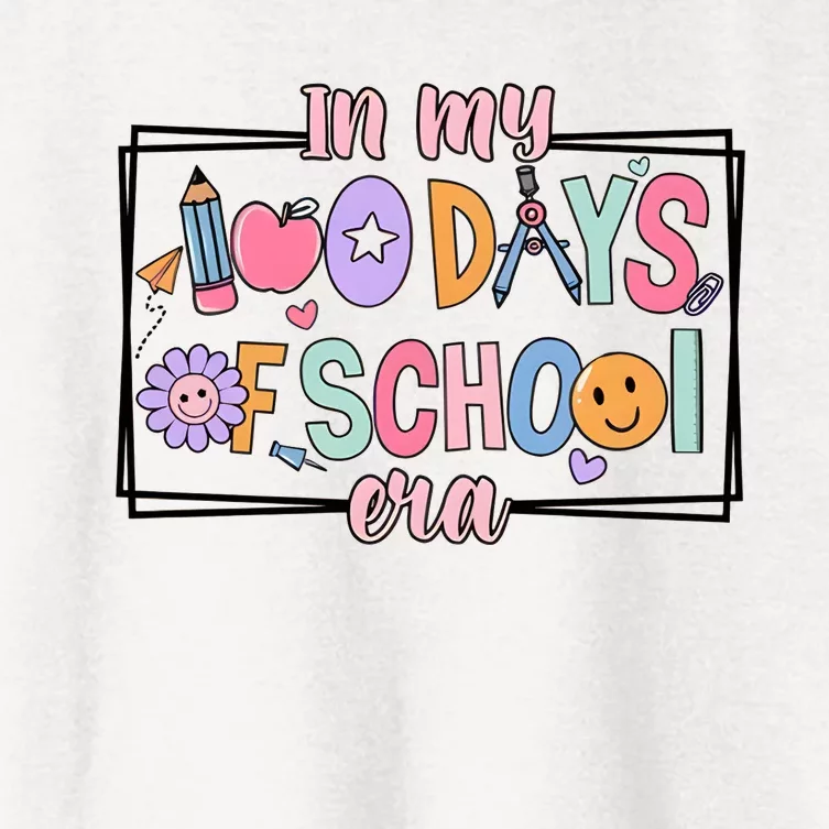 In My 100 Days Of School Era Back To School Women's Crop Top Tee