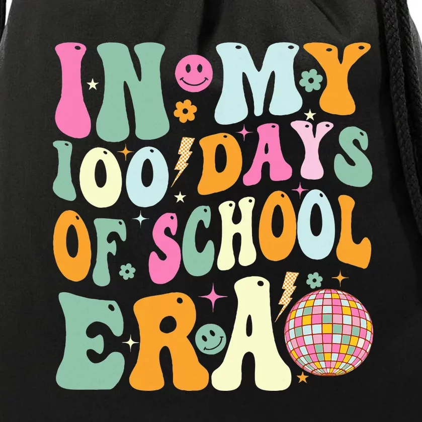 In My 100 Days Of School Era Teacher Drawstring Bag