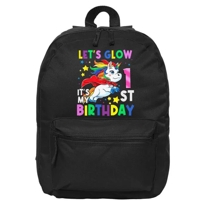 It's My 1st Birthday Unicorn 1 Year Olds Outfit 16 in Basic Backpack