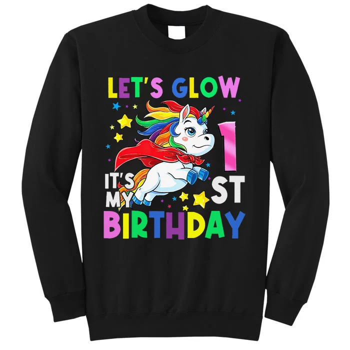 It's My 1st Birthday Unicorn 1 Year Olds Outfit Tall Sweatshirt