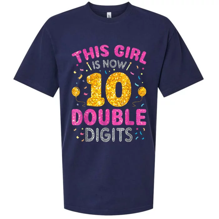 It's My 10th Birthday This Girl Is Now 10 Years Old Sueded Cloud Jersey T-Shirt