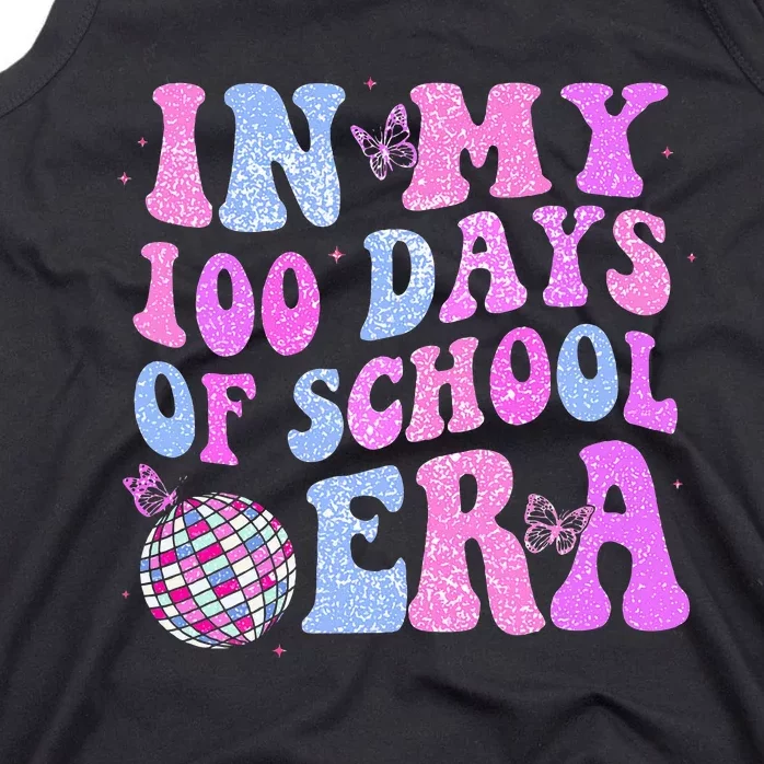 In My 100 Days Of School Era Retro Disco 100th Day Of School Tank Top