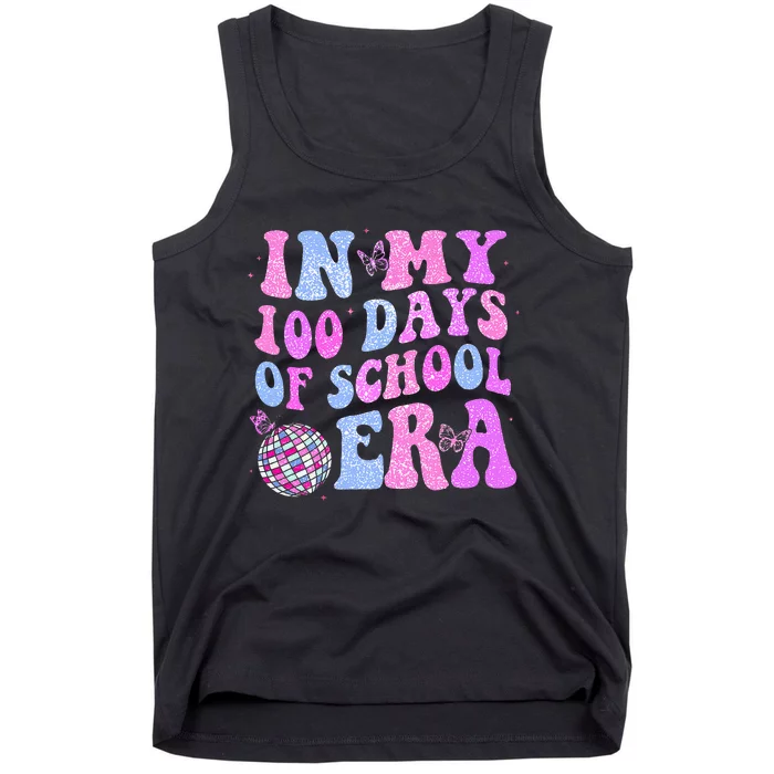 In My 100 Days Of School Era Retro Disco 100th Day Of School Tank Top