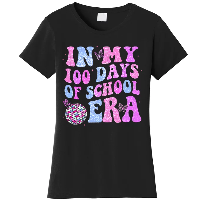 In My 100 Days Of School Era Retro Disco 100th Day Of School Women's T-Shirt