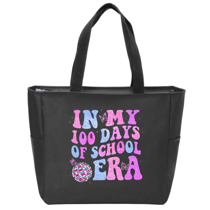 In My 100 Days Of School Era Retro Disco 100th Day Of School Zip Tote Bag