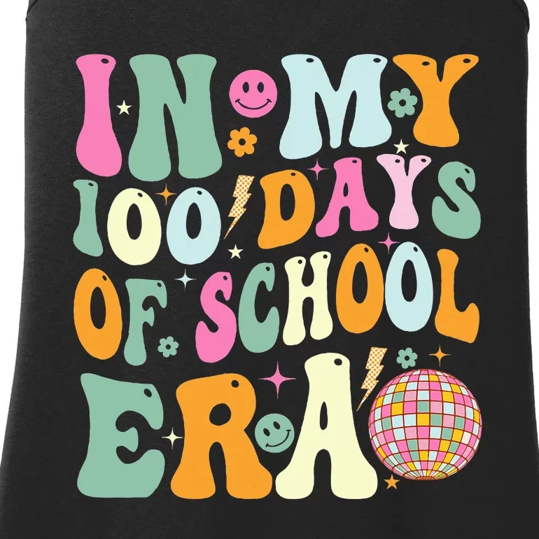 In My 100 Days Of School Era Teacher 100 Days Of School Ladies Essential Tank