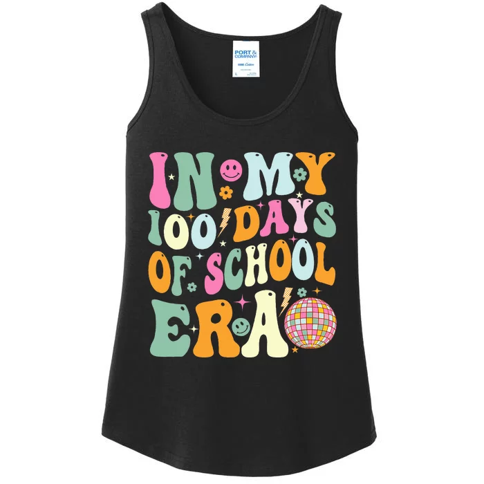 In My 100 Days Of School Era Teacher 100 Days Of School Ladies Essential Tank