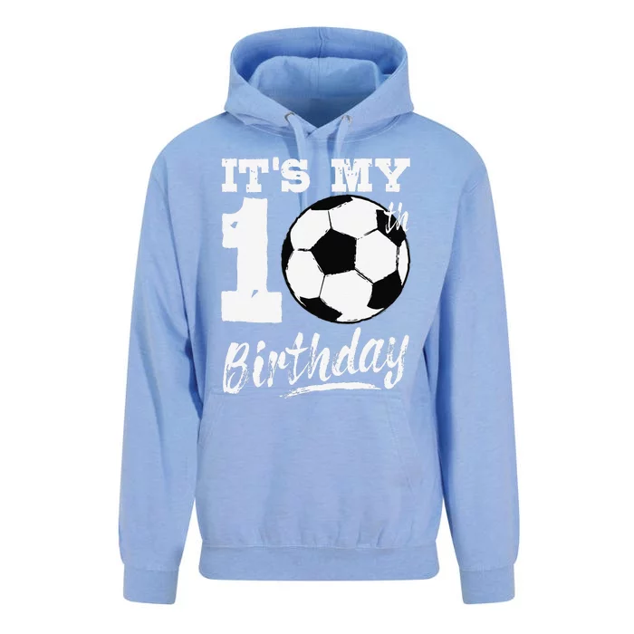 ItS My 10th Birthday Soccer Player 10 Bday Party Team Unisex Surf Hoodie