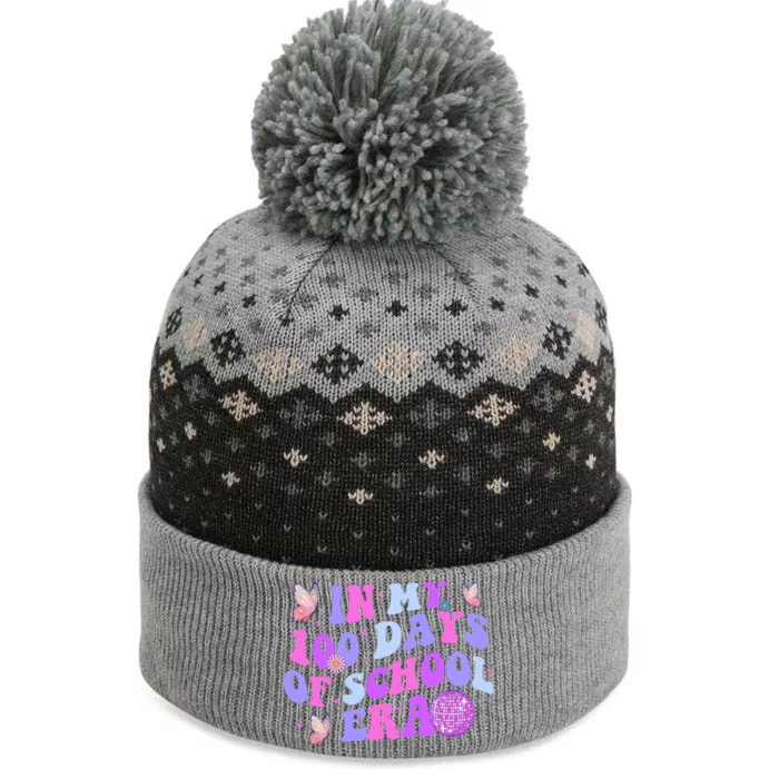 In My 100 Days Of School Era Retro Disco 100th Day Of School The Baniff Cuffed Pom Beanie