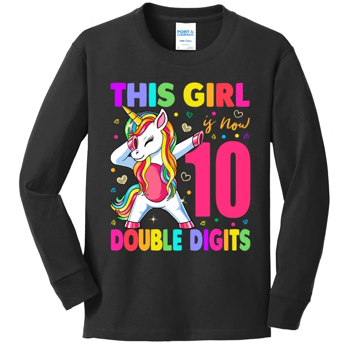 ItS My 10th Birthday Girl This Girl Is Now 10 Years Old Kids Long Sleeve Shirt