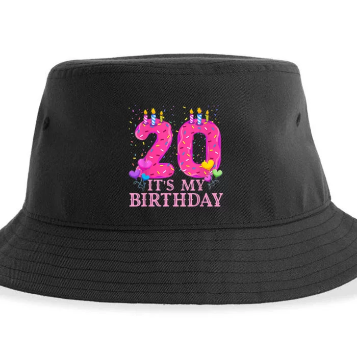 It's My 20th Birthday Sweet donut Happy 20 Year Old Sustainable Bucket Hat