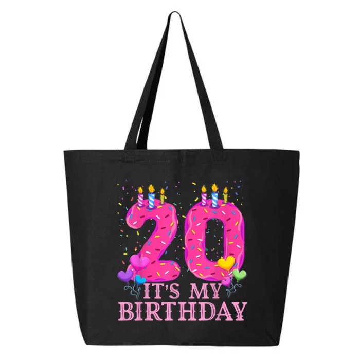 It's My 20th Birthday Sweet donut Happy 20 Year Old 25L Jumbo Tote