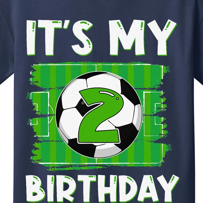 ItS My 2 Years Old Birthday Boy Soccer 2nd Birthday Kids T-Shirt