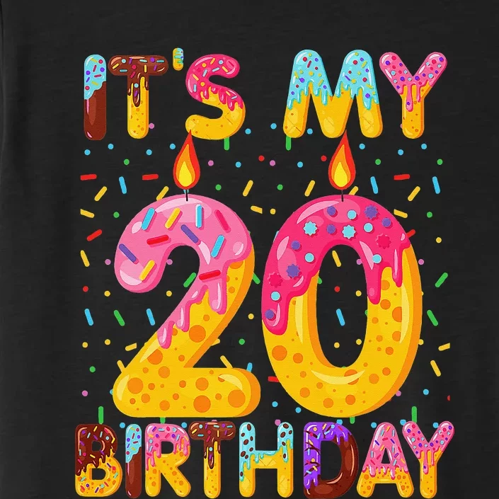 It's My 20th Birthday Sweet Donut 20 Years Old Funny Gift ChromaSoft Performance T-Shirt