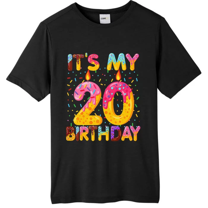 It's My 20th Birthday Sweet Donut 20 Years Old Funny Gift ChromaSoft Performance T-Shirt