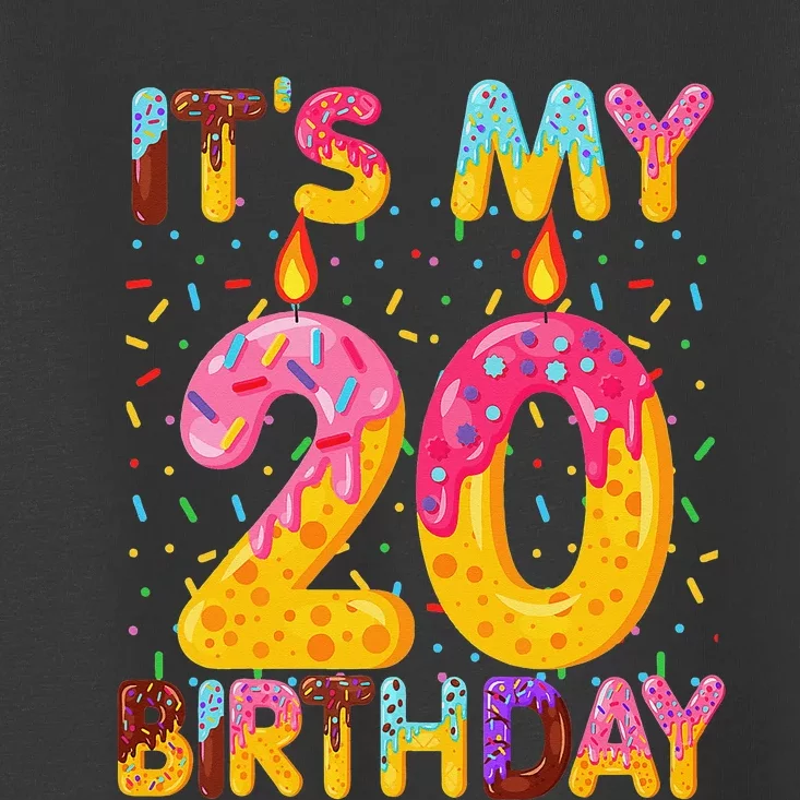 It's My 20th Birthday Sweet Donut 20 Years Old Funny Gift Toddler T-Shirt