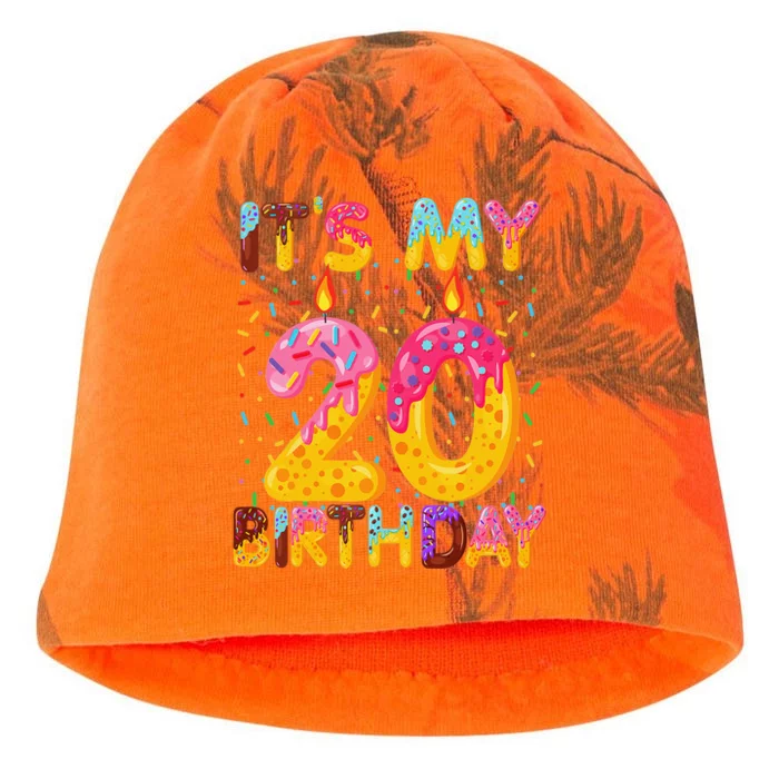 It's My 20th Birthday Sweet Donut 20 Years Old Funny Gift Kati - Camo Knit Beanie