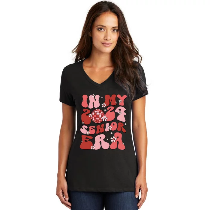 In My 2024 Senior Era School Lover Senior Women's V-Neck T-Shirt