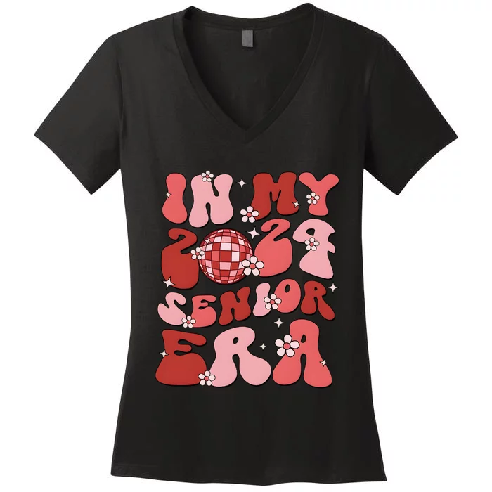 In My 2024 Senior Era School Lover Senior Women's V-Neck T-Shirt