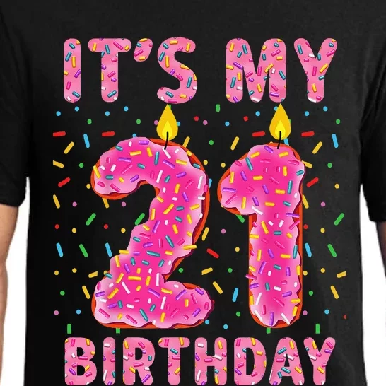 It's My 21st Birthday Sweet Donut 21 Years Old Pajama Set