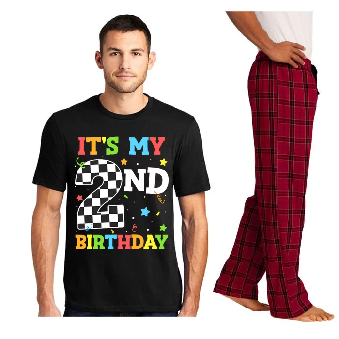 ItS My 2nd Birthday Boy 2 Two Racing Car Flag Race Car Pajama Set