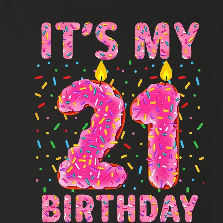 Its My 21st Birthday Sweet Donut 21 Years Old Funny Gifts Toddler Long Sleeve Shirt