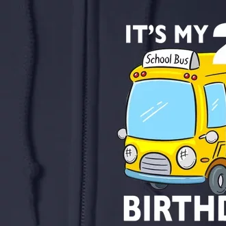 It's My 2nd Birthday School bus theme party 2 years old Full Zip Hoodie