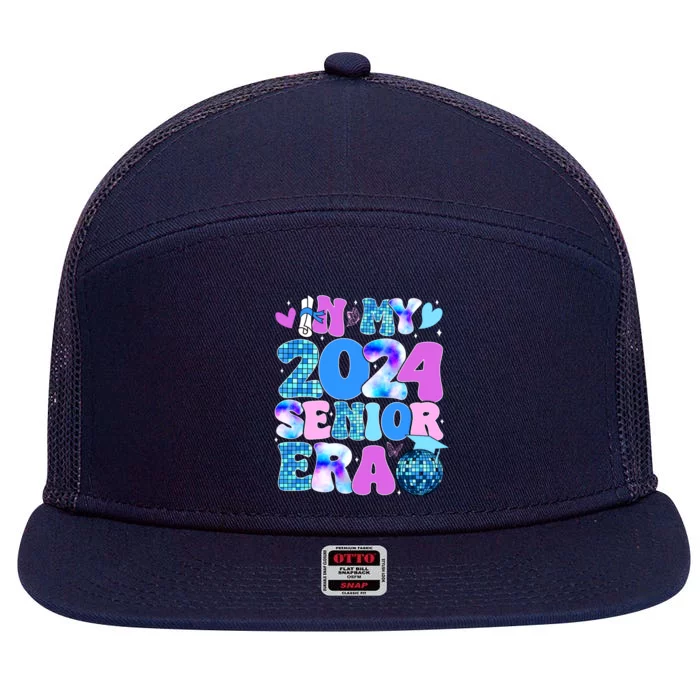 In My 2024 Senior Era Graduate Tie Dye Last Day Of School Cute Gift 7 Panel Mesh Trucker Snapback Hat